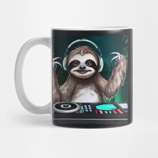 Dj Sloth Art Mug